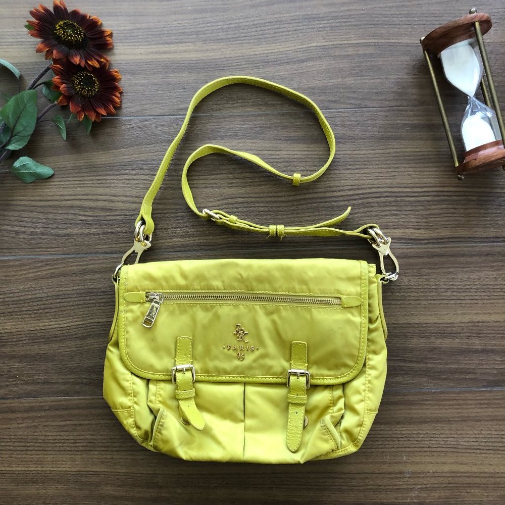 JPK Paris 75 Neon Green Yellow Crossbody Purse